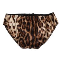 Dolce & Gabbana pruun leopardimustriline siidist keskmise vöökõrgusega aluspesu