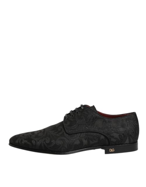 9094048.jpeg Dolce & Gabbana mustast brokaadist paeltega Derby meeste kingad