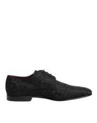 Dolce & Gabbana mustast brokaadist paeltega Derby meeste kingad