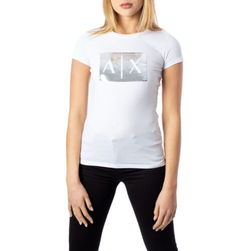 Armani Exchange valge puuvillane T-särk