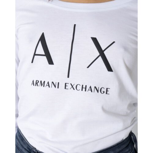 Armani Exchange valge pikkade varrukatega T-särk