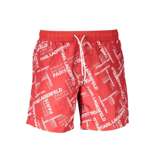 9135942.jpeg Karl Lagerfeld Rosso Polyester Men's Swim Boxer