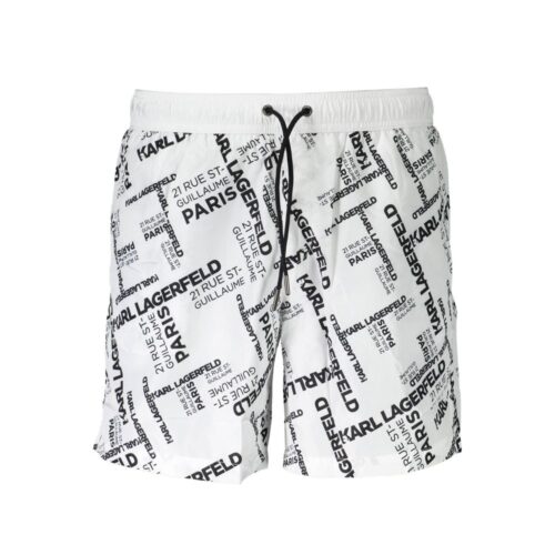 9135979.jpeg Karl Lagerfeld Bianco Polyester Men's Swim Boxer