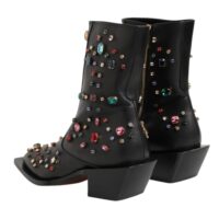 Dolce & Gabbana mustad kristallidega meeste lühikesed saapad