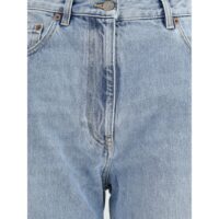 Valentino Light Blue Cotton High-Waisted Jean