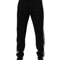 Dolce & Gabbana mustad puuvillased jogger-dressipüksid