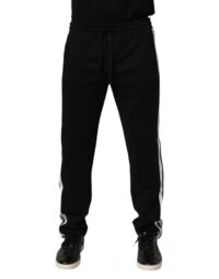 Dolce & Gabbana mustad puuvillased jogger-dressipüksid