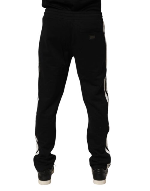 Dolce & Gabbana mustad puuvillased jogger-dressipüksid