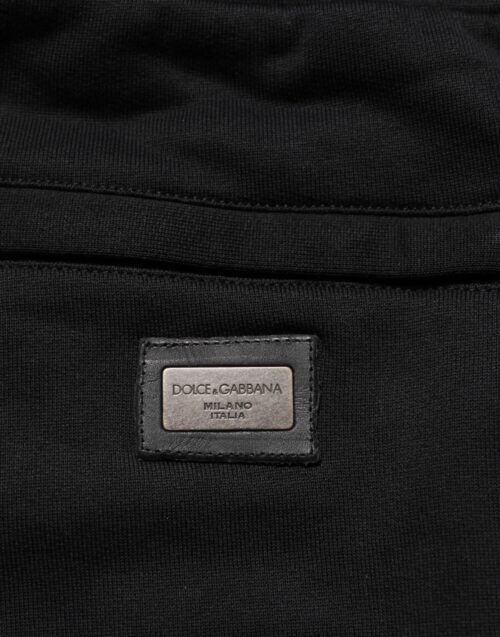 Dolce & Gabbana mustad puuvillased jogger-dressipüksid
