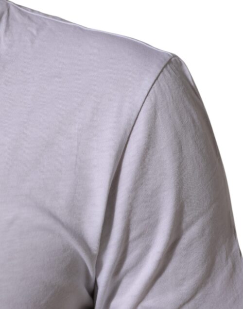 Dolce & Gabbana valge logo trükiga ümara kaelusega T-särk