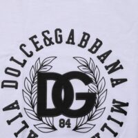 Dolce & Gabbana valge logo trükiga ümara kaelusega T-särk