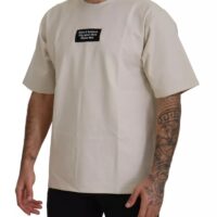 Dolce & Gabbana elevandiluu toonis puuvillane trükitud T-särk ümmarguse kaelusega