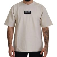 Dolce & Gabbana elevandiluu toonis puuvillane trükitud T-särk ümmarguse kaelusega