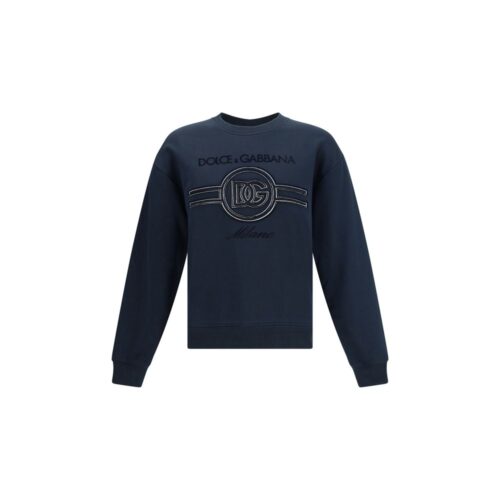 Dolce & Gabbana Blue Cotton Sweatshirt