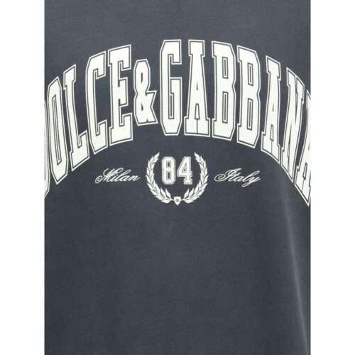 Dolce & Gabbana Gray Cotton T-Shirt