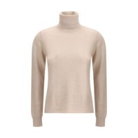 Max Mara Beige Wool Turtleneck