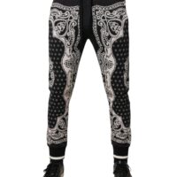Dolce & Gabbana Mustad jogger-dressipüksid bandaanamustriga