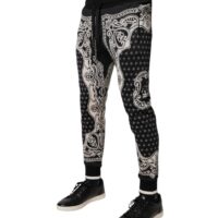 Dolce & Gabbana Mustad jogger-dressipüksid bandaanamustriga
