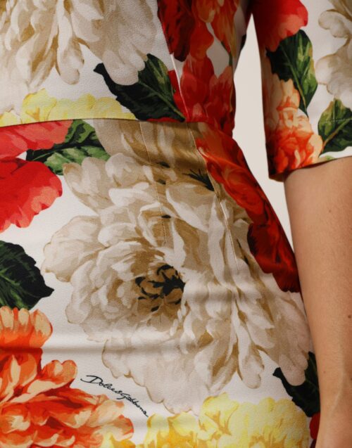 Dolce & Gabbana mitmevärvilise lilleprindiga viskooskleit