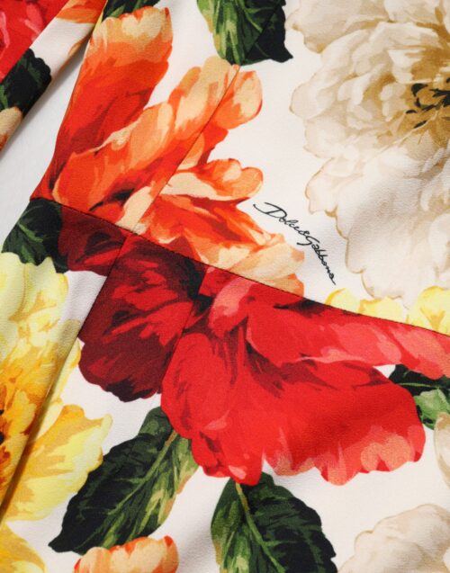 Dolce & Gabbana mitmevärvilise lilleprindiga viskooskleit
