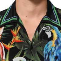 Dolce & Gabbana mitmevärvilise papagoi prindiga vabaaja särk