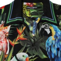 Dolce & Gabbana mitmevärvilise papagoi prindiga vabaaja särk