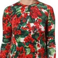 Dolce & Gabbana mitmevärviline lilleline lühike Portofino kleit