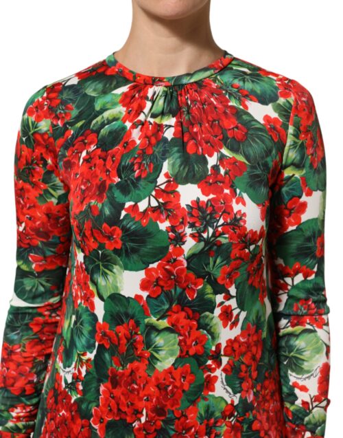 Dolce & Gabbana mitmevärviline lilleline lühike Portofino kleit