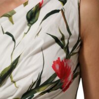 Dolce & Gabbana valge õlaline lilleline pliiatskleit