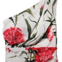 Dolce & Gabbana valge õlaline lilleline pliiatskleit