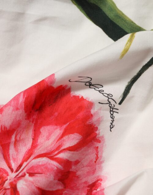 Dolce & Gabbana valge õlaline lilleline pliiatskleit