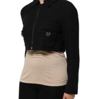 9398033-1.jpeg Dolce & Gabbana must lühike lukuga puuvillane jakk