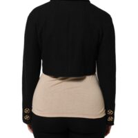 9398034-1.jpeg Dolce & Gabbana must lühike lukuga puuvillane jakk