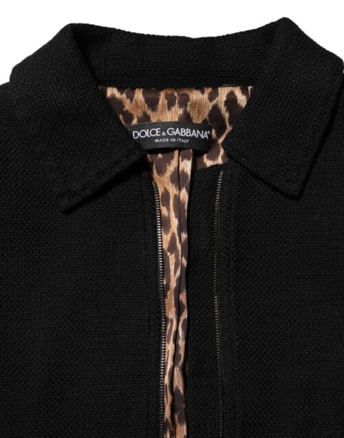 9398037-1.jpeg Dolce & Gabbana must lühike lukuga puuvillane jakk