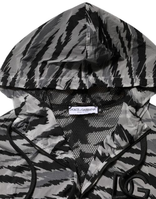 Dolce & Gabbana hall kamuflaažiga kapuutsiga dressipluus-jakk