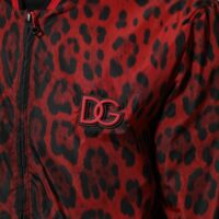 Dolce & Gabbana punane leopardimustriga lukuga meeste bomber-jakk