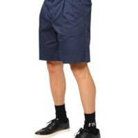 Dolce & Gabbana sinised puuvillased venivad keskmise vöökõrgusega bermuudalühikesed püksid