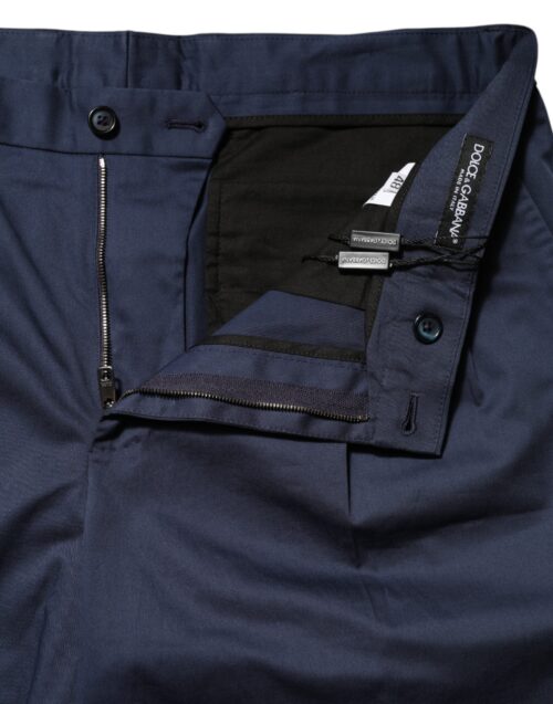 Dolce & Gabbana sinised puuvillased venivad keskmise vöökõrgusega bermuudalühikesed püksid