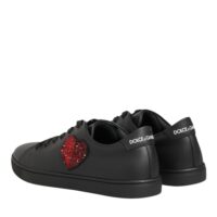 Dolce & Gabbana Mustad kristallsüdamega tossud