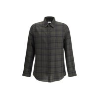 Saint Laurent Bicolor Cotton Pattern Shirt