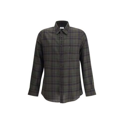 9463338.jpeg Saint Laurent Bicolor Cotton Pattern Shirt
