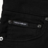 Dolce & Gabbana mustad stretš-slim fit meeste teksad