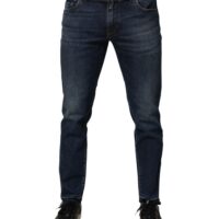 Dolce & Gabbana sinised puuvillased stretš kitsad meeste teksad