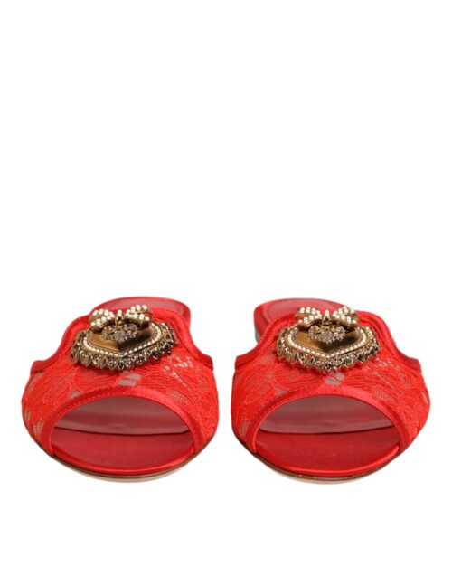 Dolce & Gabbana Red Devotion pitsist lamedad sandaalid