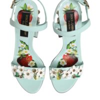 9525675.jpeg Dolce & Gabbana mündirohelised lillede ja neetidega kõrged sandaalid