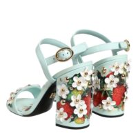 9525677.jpeg Dolce & Gabbana mündirohelised lillede ja neetidega kõrged sandaalid