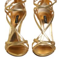 Dolce & Gabbana kuldsed nahast Keira kõrged sandaalid