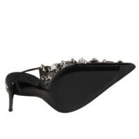 Dolce & Gabbana mustad neetidega nahast slingback-kontsad