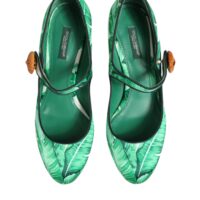 9530352.jpeg Dolce & Gabbana rohelised siidist Mary Jane lehedetailidega sandaalid