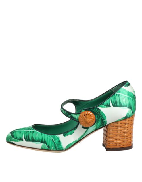 9530355.jpeg Dolce & Gabbana rohelised siidist Mary Jane lehedetailidega sandaalid